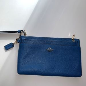 Coach Blue Wristlet/Clutch